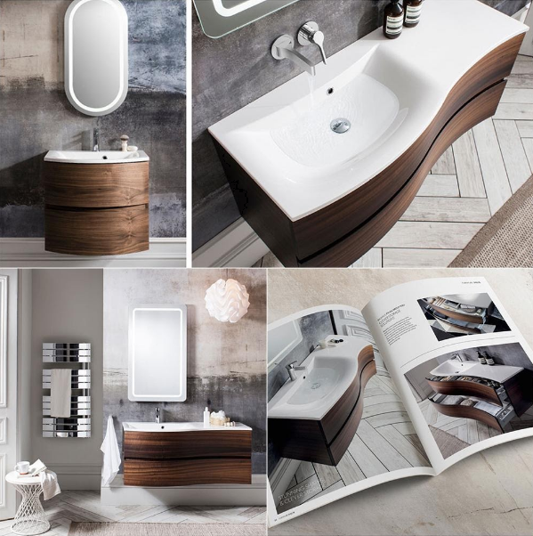 Product photos of bathroom furniture