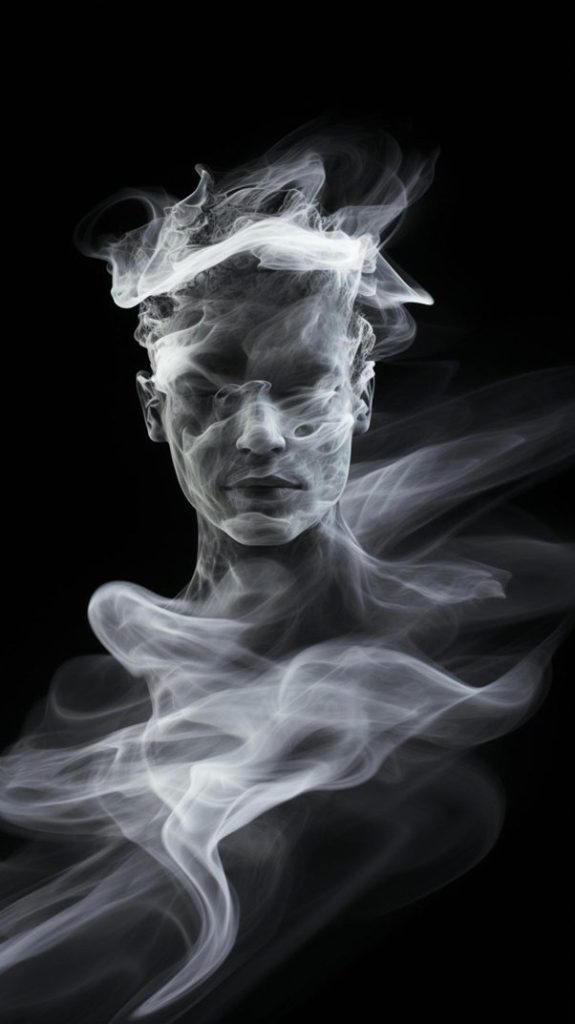 Лице на призрак от дим